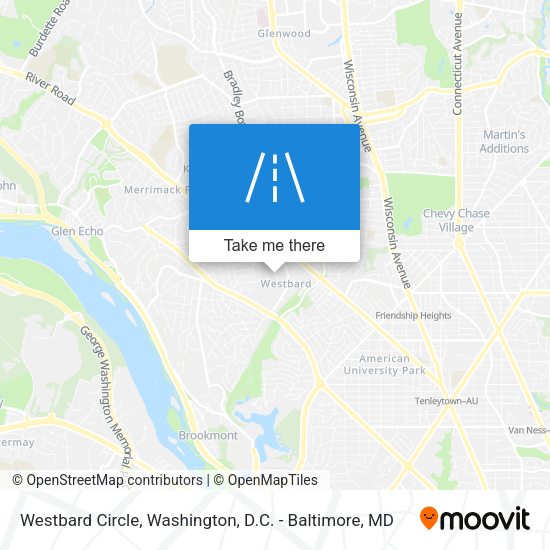 Westbard Circle map