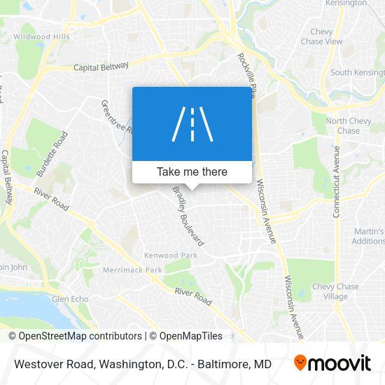 Westover Road map