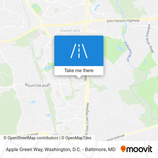 Mapa de Apple Green Way