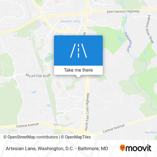 Artesian Lane map