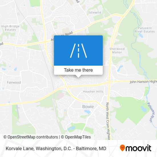 Korvale Lane map