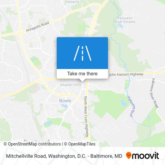 Mitchellville Road map