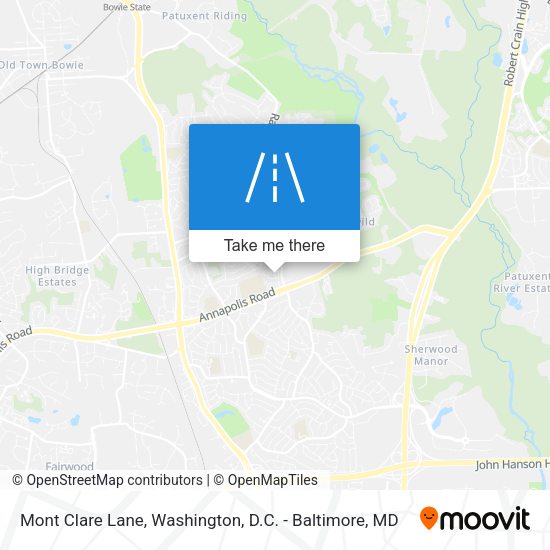 Mont Clare Lane map