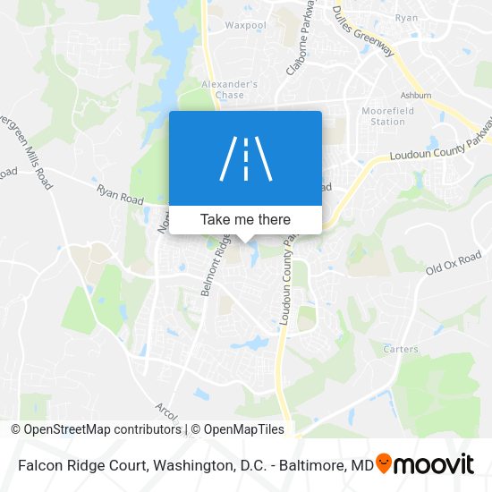Mapa de Falcon Ridge Court