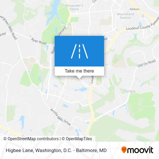 Higbee Lane map