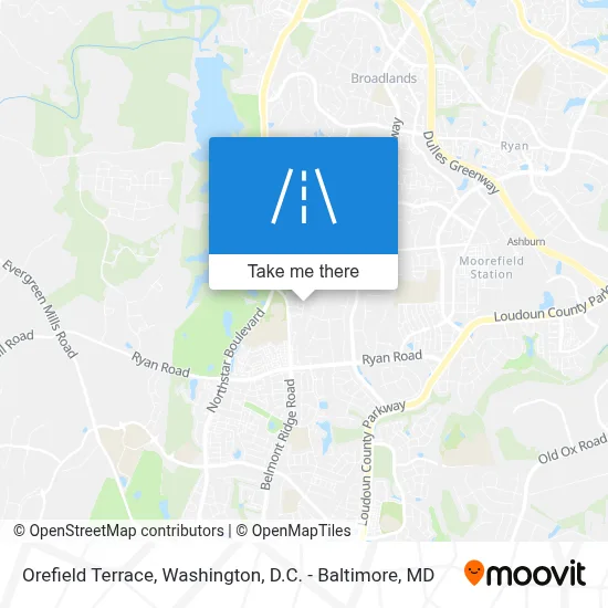 Orefield Terrace map