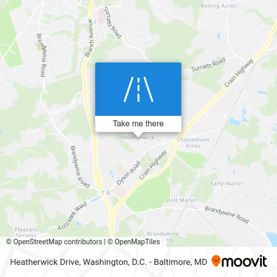 Heatherwick Drive map