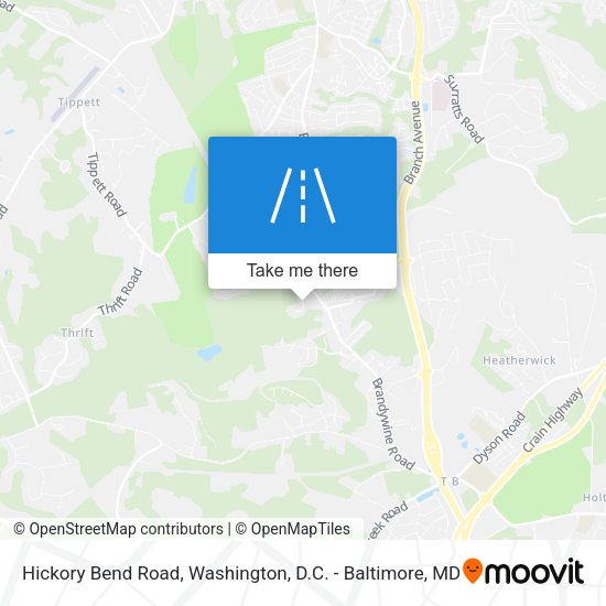 Hickory Bend Road map