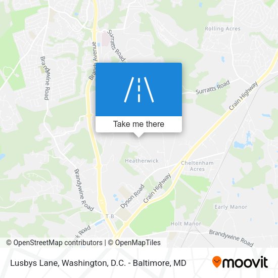 Lusbys Lane map