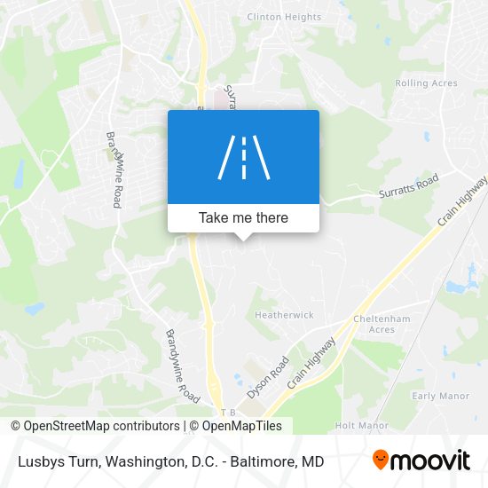 Lusbys Turn map