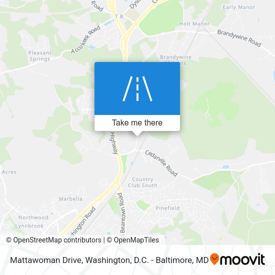 Mattawoman Drive map