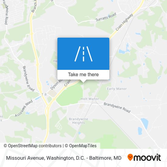 Missouri Avenue map