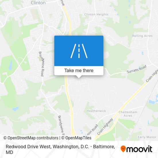 Redwood Drive West map