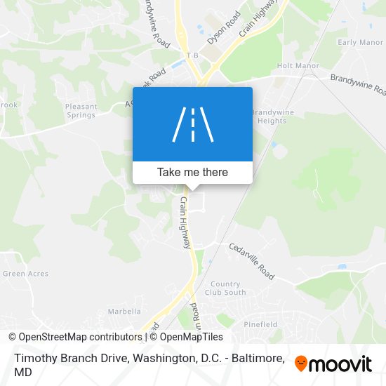 Timothy Branch Drive map