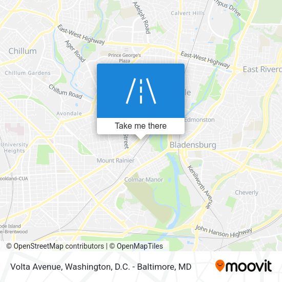 Volta Avenue map