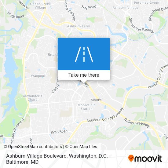 Ashburn Village Boulevard map