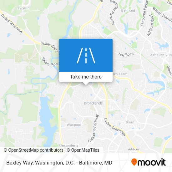 Bexley Way map