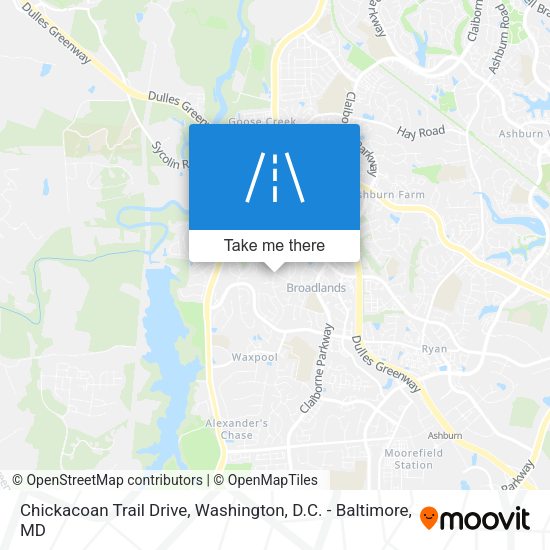 Chickacoan Trail Drive map