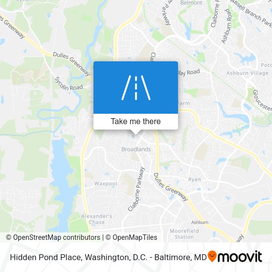 Hidden Pond Place map