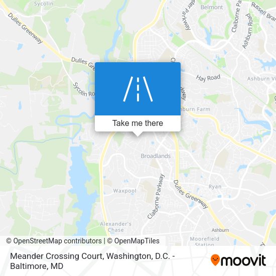 Mapa de Meander Crossing Court