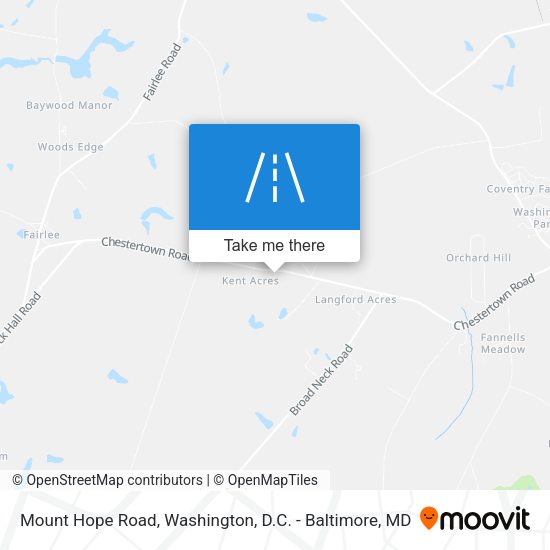 Mount Hope Road map