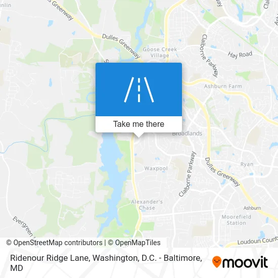 Ridenour Ridge Lane map
