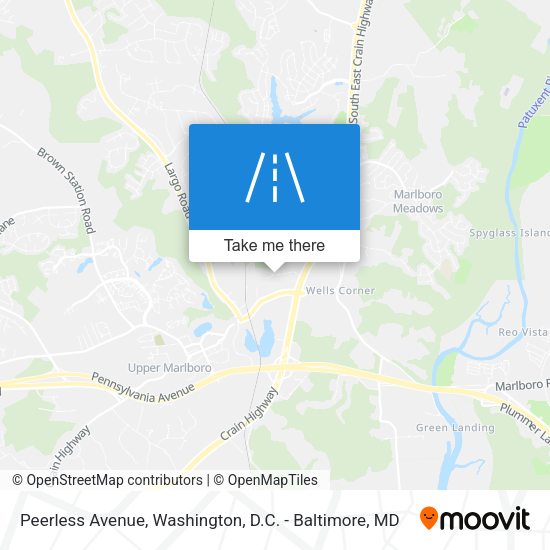 Peerless Avenue map