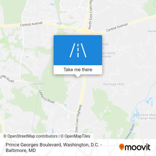 Prince Georges Boulevard map