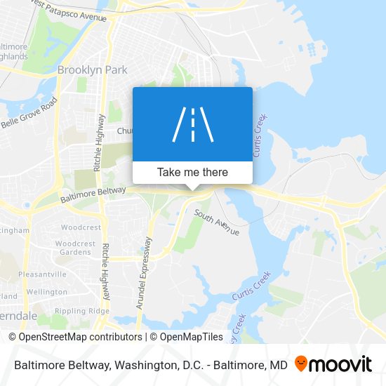 Baltimore Beltway map