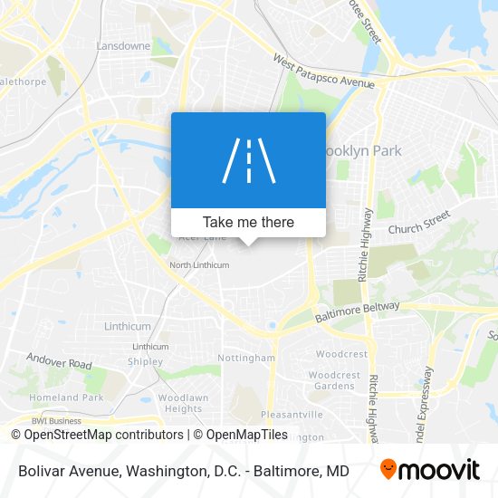 Bolivar Avenue map
