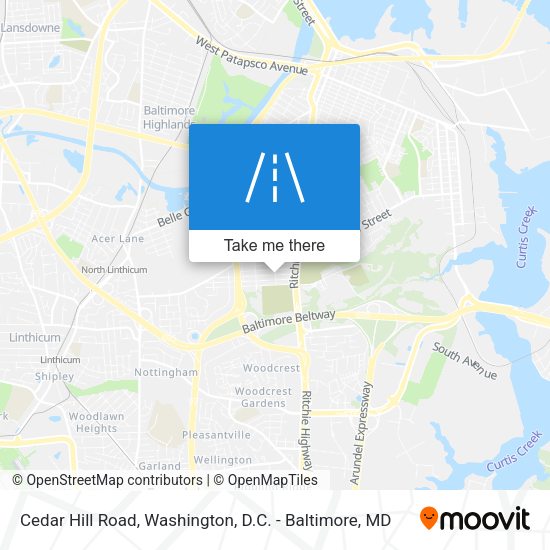 Mapa de Cedar Hill Road