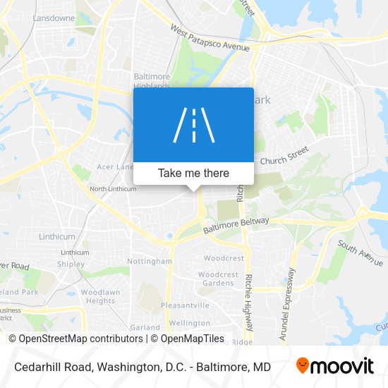 Cedarhill Road map