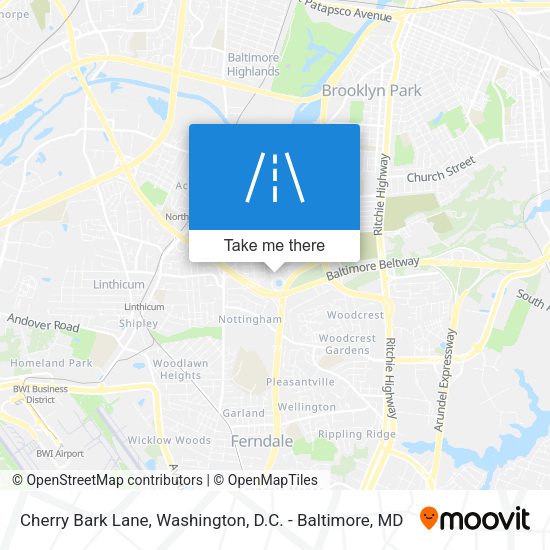 Cherry Bark Lane map