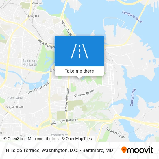 Hillside Terrace map