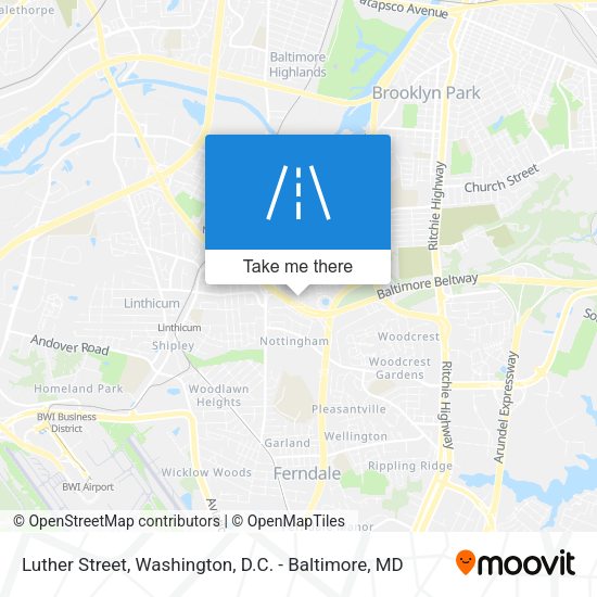 Luther Street map