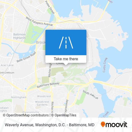 Waverly Avenue map