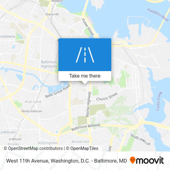 Mapa de West 11th Avenue