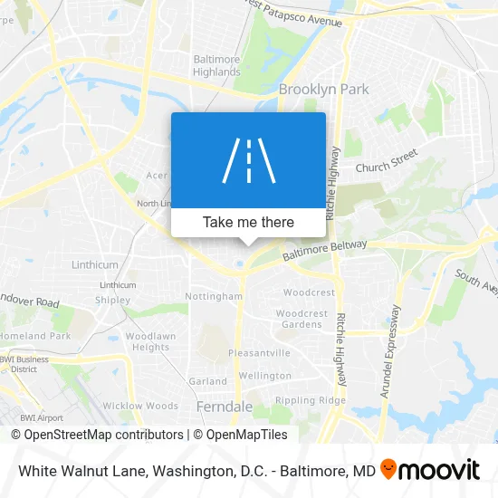 White Walnut Lane map