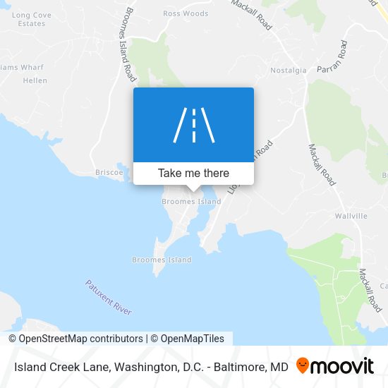 Island Creek Lane map