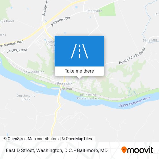 East D Street map