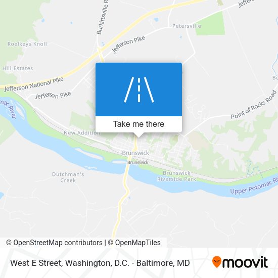 West E Street map