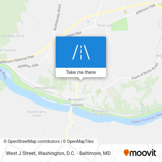 West J Street map
