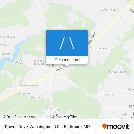 Downs Drive map