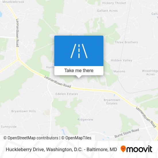 Huckleberry Drive map