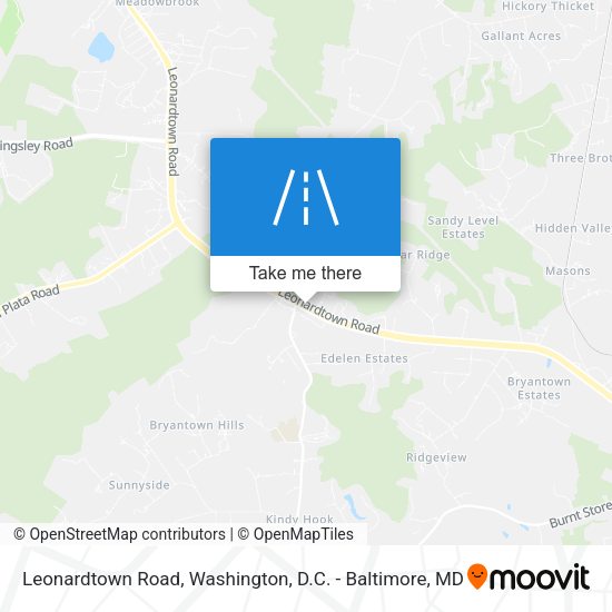 Leonardtown Road map