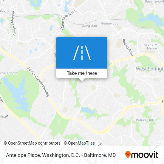 Mapa de Antelope Place