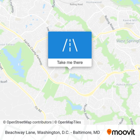 Beachway Lane map