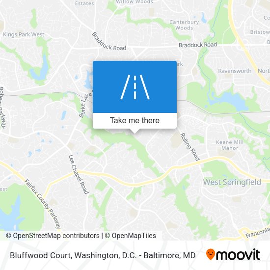 Mapa de Bluffwood Court