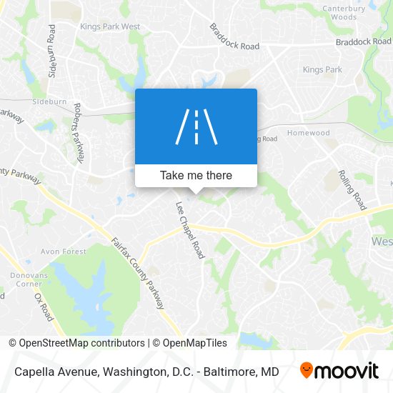 Capella Avenue map