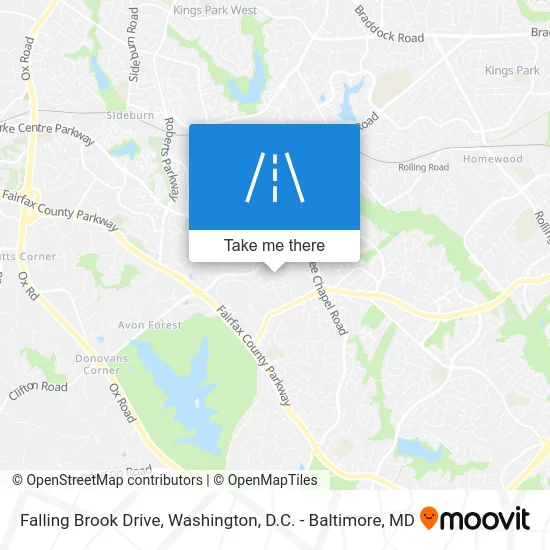 Falling Brook Drive map